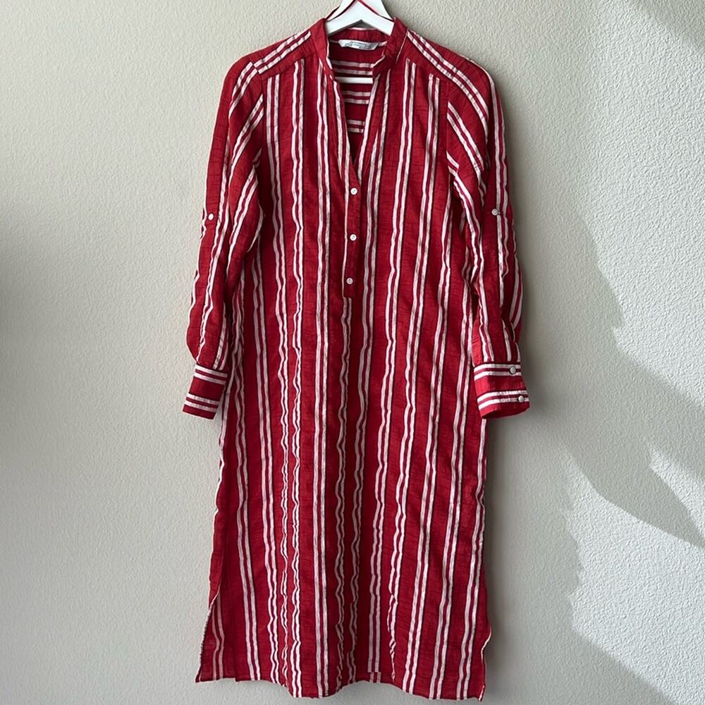 ZARA WOMEN Viscose Blend Shirt Dress, Size XS